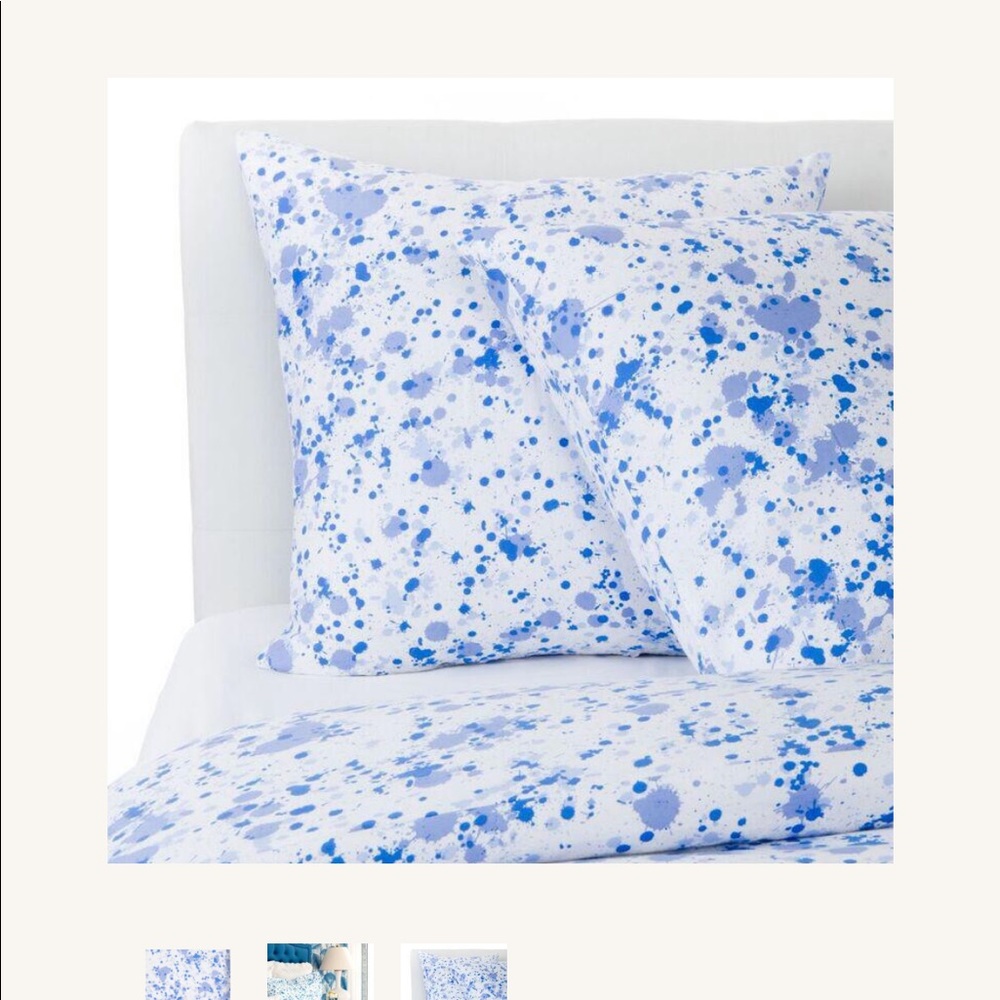 Biscuit Home Queen Blue splatter luxury duvet